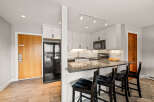 This stunning kitchen boasts modern design and functionality.