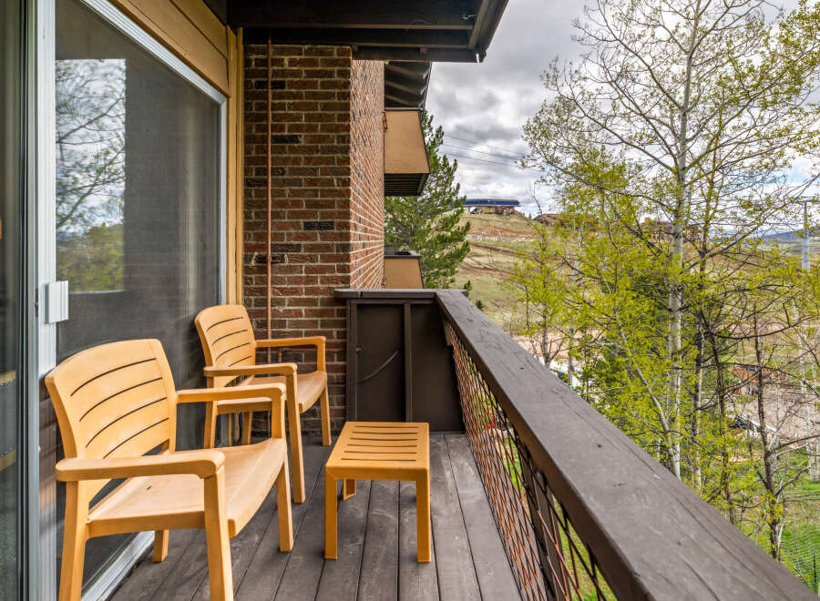 Enjoy breathtaking views from this charming balcony.