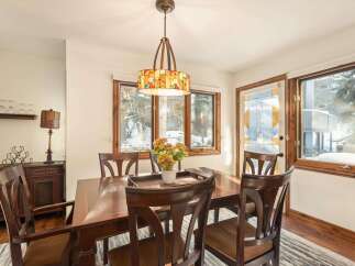 Step into this inviting dining room, perfect for hosting gatherings.