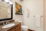 This stunning bathroom features a modern design with a touch of elegance.