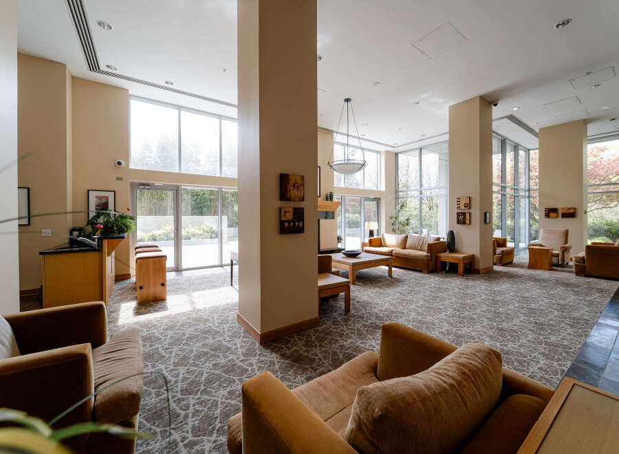 Step into luxury with this stunning property, featuring a spacious and inviting lobby.
