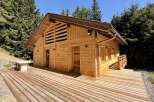 Discover a stunning wooden cabin nestled in a serene natural setting.