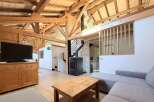 This stunning property boasts a unique blend of rustic charm and modern design.