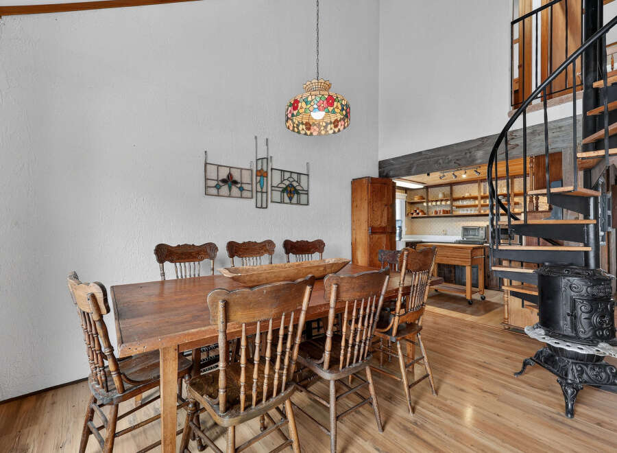 Step into this charming home and discover a dining area that exudes warmth and character.