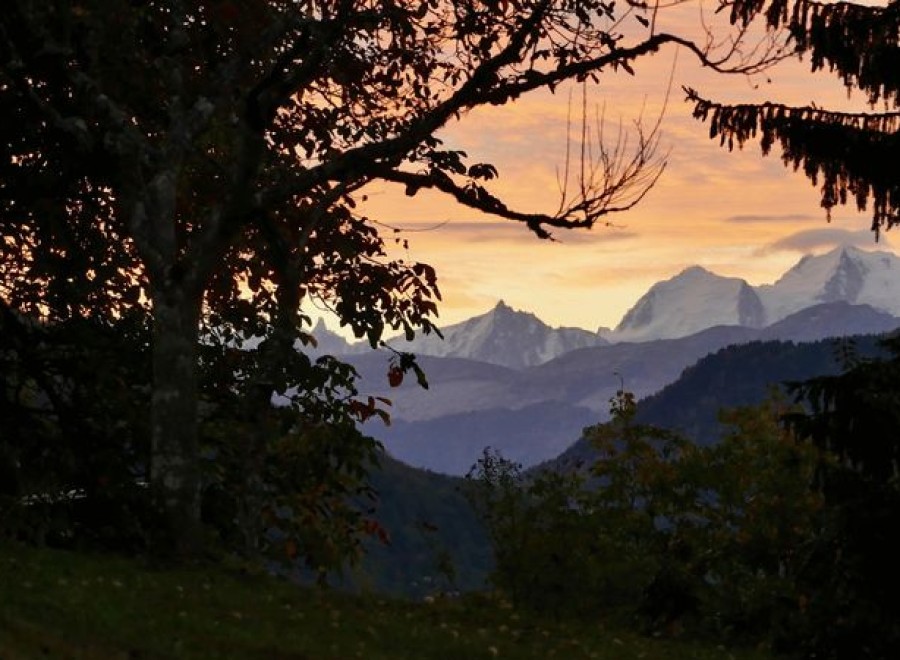 Breathtaking sunset views over the majestic mountains.