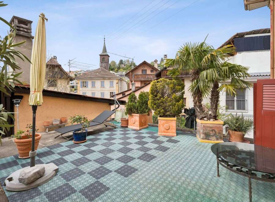 Enjoy breathtaking views from this stunning rooftop terrace.
