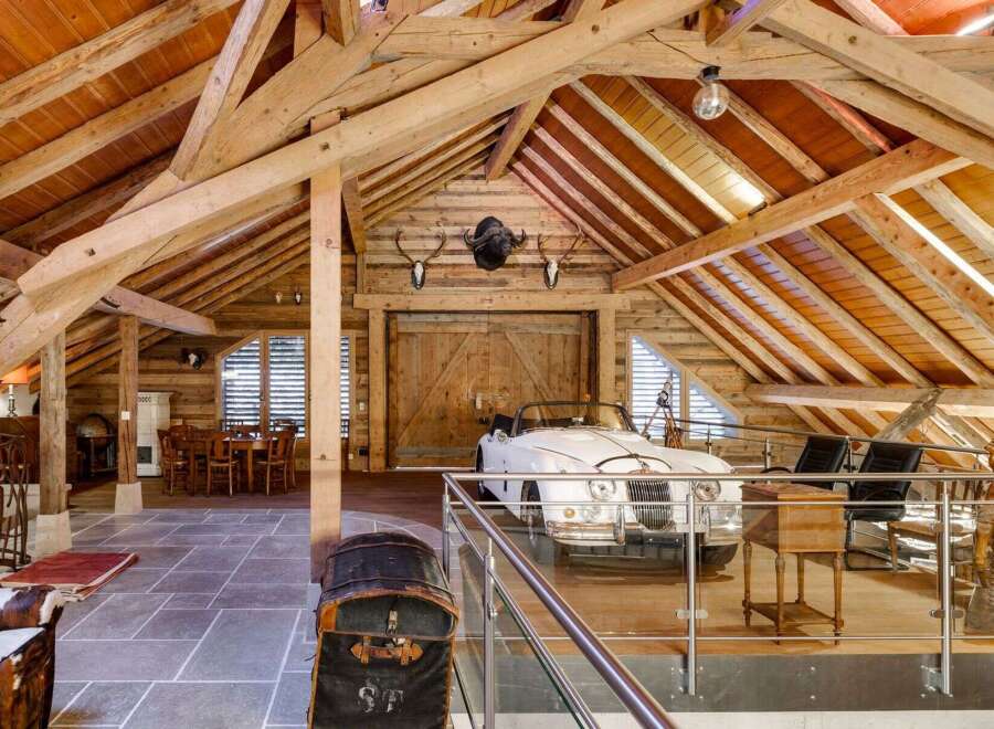 Step into luxury with this stunning property featuring a unique blend of rustic charm and modern elegance.