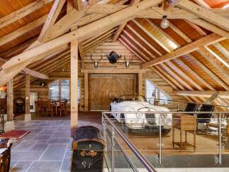 Step into luxury with this stunning property featuring a unique blend of rustic charm and modern elegance.