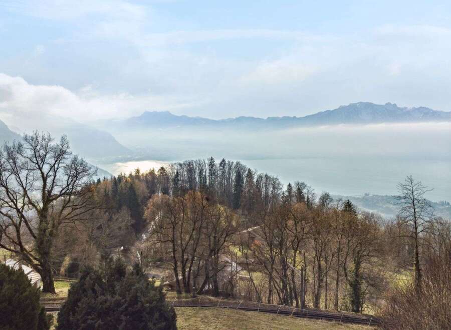 Discover breathtaking views from this stunning property, nestled in a serene landscape.