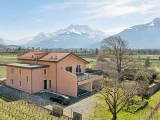 This stunning property offers breathtaking mountain views and a serene setting.