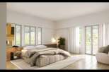 Experience luxury living in this stunning bedroom, featuring a modern design and breathtaking views.