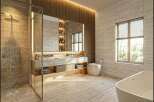 Step into luxury with this stunning bathroom design.