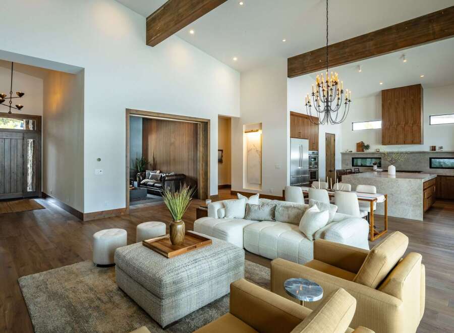 Step into luxury with this stunning property, showcasing a spacious open-concept design.