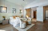 Step into luxury with this stunning bedroom featuring a modern design and elegant finishes.