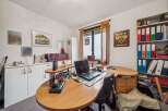 This home office offers a functional and stylish workspace.