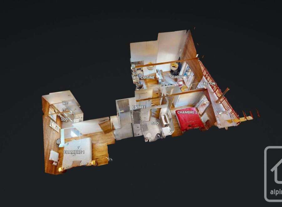 Discover this stunning property featuring a well-designed layout with a kitchen, living room, and two bedrooms.