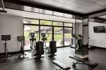 This modern gym offers stunning views and top-of-the-line equipment.