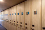 Explore the sleek design of these modern lockers, perfect for a gym, spa, or office setting.