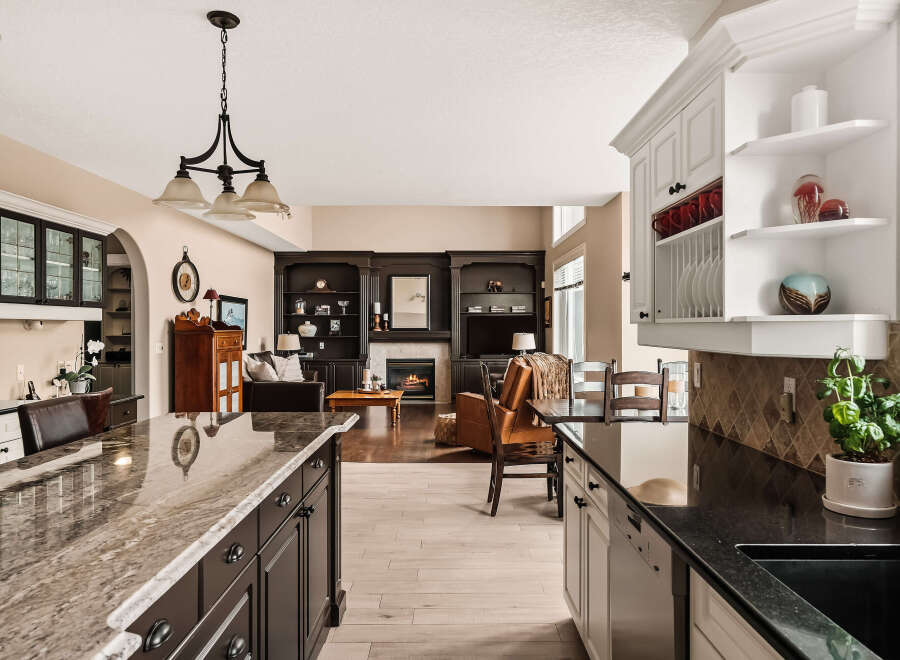 Step into luxury with this stunning open-concept living space.