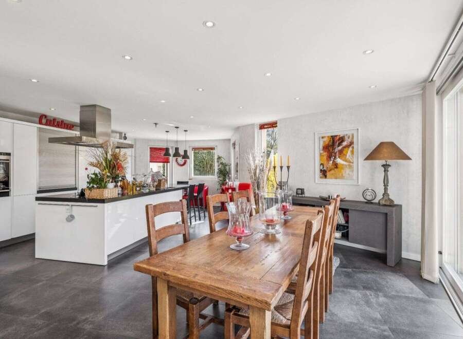This stunning property boasts a spacious open-plan living area, perfect for entertaining.
