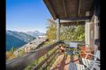 Enjoy breathtaking mountain views from this stunning balcony.