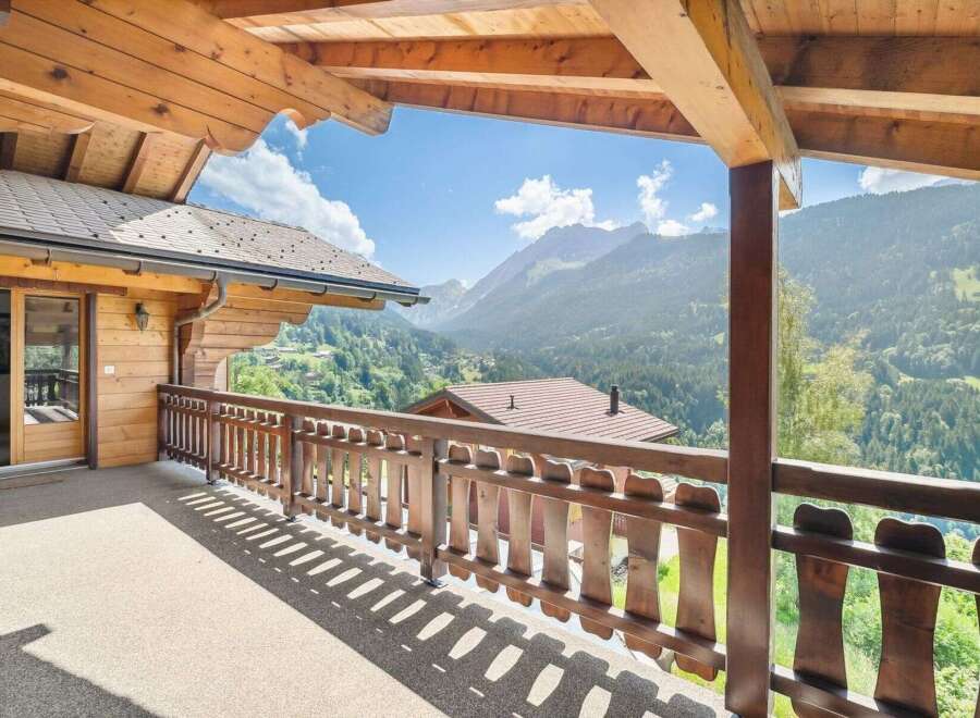Experience breathtaking mountain views from this stunning chalet.