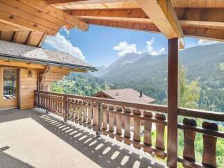 Experience breathtaking mountain views from this stunning chalet.