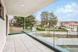 Enjoy breathtaking views from this modern balcony.