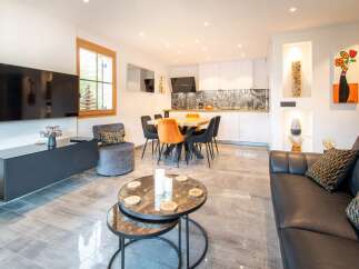 This stunning property boasts a modern living space, perfect for entertaining and relaxation.