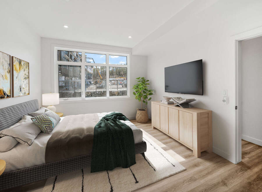 Step into a serene bedroom retreat, designed for comfort and style.
