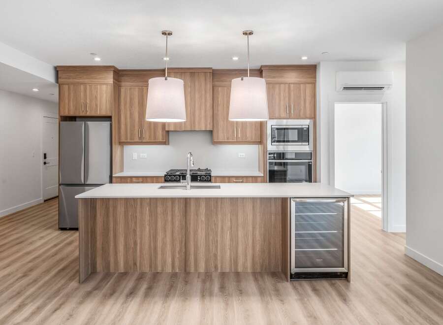 This stunning kitchen boasts modern design and high-end finishes.