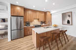 This stunning kitchen boasts modern design and functionality.