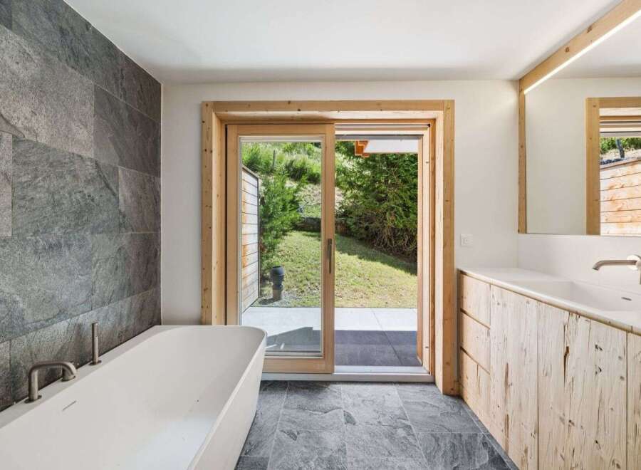 Experience luxury and tranquility in this stunning bathroom.