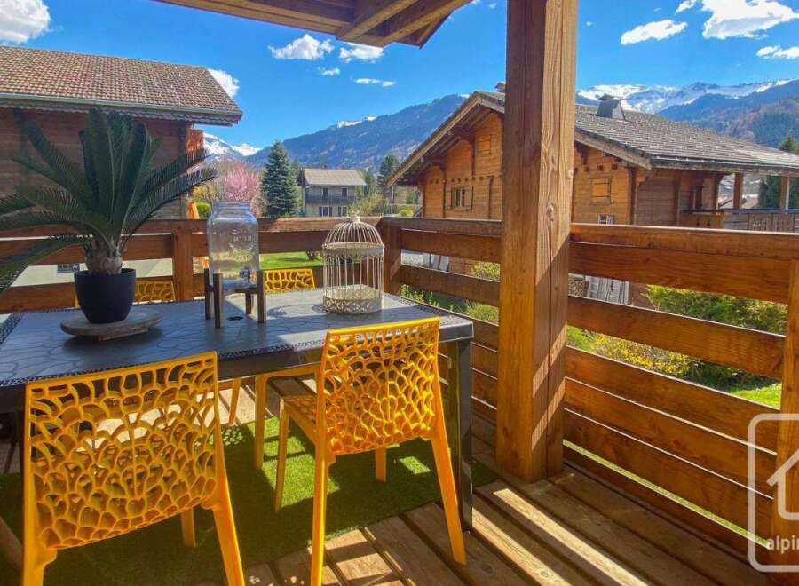 Enjoy breathtaking mountain views from this charming property.