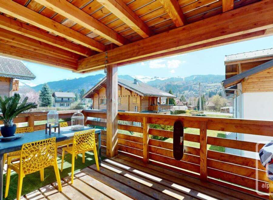 Enjoy breathtaking mountain views from this charming property.
