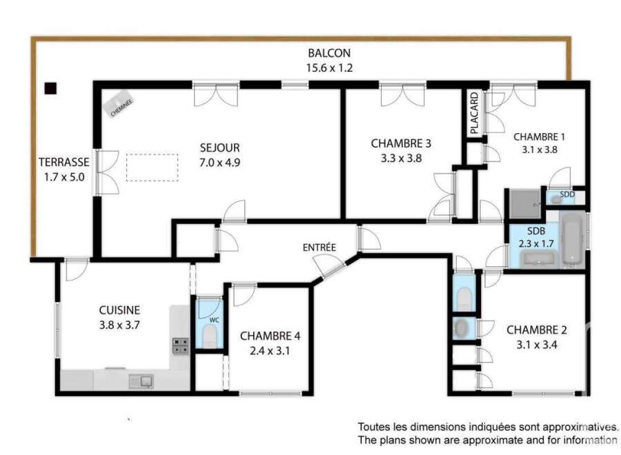 Discover this charming apartment featuring a spacious balcony perfect for relaxation.