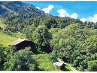 Nestled in a serene mountain landscape, this property offers a unique blend of natural beauty and rustic charm.