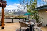 Enjoy breathtaking mountain views from this stunning outdoor patio.