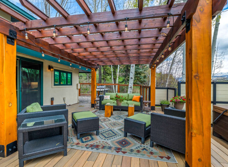 Enjoy outdoor living at its finest with this stunning patio.
