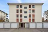 This modern apartment building offers a blend of style and functionality.