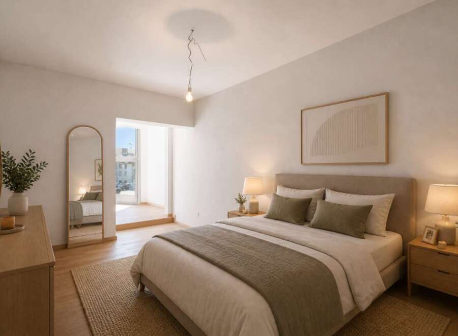 Step into a serene bedroom retreat, designed for ultimate relaxation.