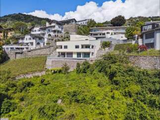 Discover a stunning hillside property with modern architecture and breathtaking views.