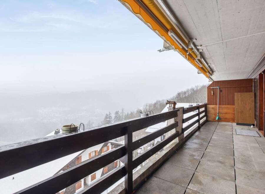 Enjoy breathtaking views from this stunning balcony.