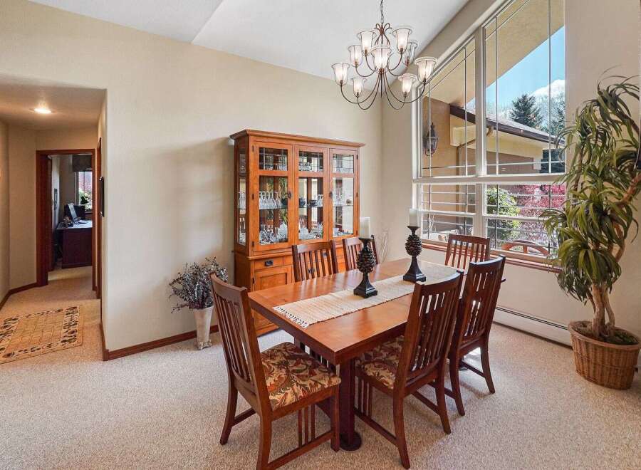 Step into this elegant dining room, perfect for hosting memorable gatherings.