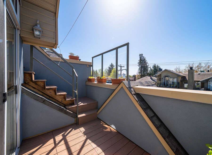 Enjoy the sun and fresh air on this beautiful rooftop deck.