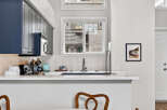 This stunning kitchen boasts modern design and functionality.