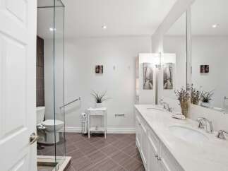 Step into a serene bathroom retreat.