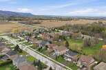 Discover the charm of suburban living in this stunning aerial view.
