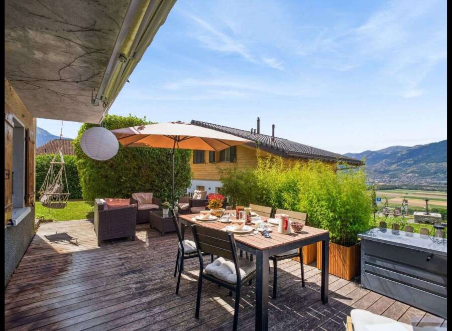 Enjoy outdoor dining and relaxation in this stunning property.