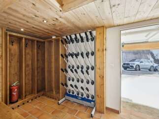 This property boasts a ski storage room, perfect for storing equipment after a day on the slopes.